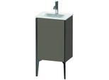 Duravit XViu Waschtisch-Unterschrank XV4068LB290 43x31x59,1cm, 1 Tür, schwarz matt, Tür links, flannel grey seidenmatt