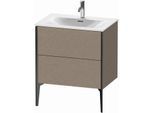 Duravit XViu Waschtisch-Unterschrank XV43010B211 71 x 59,1 x 48 cm, eiche kaschmir, 2 Auszüge, schwarz matt