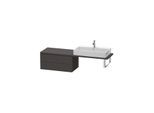 Duravit L-Cube Unterschrank LC582908080 82 x 47,7 cm, graphit supermatt, für Konsole, 2 Schubkästen