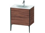 Duravit XViu Waschtisch-Unterschrank XV43010B279 71 x 48 x 59,1 cm, nussbaum natur, 2 Auszüge, schwarz matt