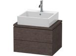 Duravit L-Cube Waschtisch-Unterschrank LC580507272 62 x 47,7 cm, eiche dunkel gebürstet, für Konsole, 2 Schubkästen