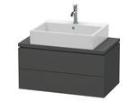 Duravit L-Cube Waschtisch-Unterschrank LC580704949 82 x 47,7 cm, graphit matt, für Konsole, 2 Schubkästen