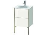 Duravit XViu Waschtisch-Unterschrank XV40690B185 51x42x59,1cm, 2 Auszüge, champagner matt, weiß hochglanz