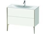 Duravit XViu Waschtisch-Unterschrank XV43030B118 101 x 59,1 x 48 cm, weiß matt, 2 Auszüge, champagner matt
