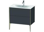 Duravit XViu Waschtisch-Unterschrank XV43020B149 81 x 59,1 x 48 cm, graphit matt, 2 Auszüge, champagner matt