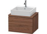 Duravit L-Cube Waschtisch-Unterschrank LC580502121 62 x 47,7 cm, nussbaum dunkel, für Konsole, 2 Schubkästen