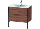 Duravit XViu Waschtisch-Unterschrank XV43020B279 81 x 59,1 x 48 cm, nussbaum natur, 2 Auszüge, schwarz matt