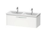 Duravit D-Code Doppel-Waschtischunterschrank DC4669010180000 Weiß Matt, Wandhängend, Auszug 1, 1184x400x460 mm
