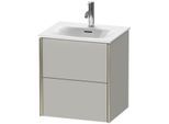 Duravit XViu Waschtisch-Unterschrank XV41310B107 51x42x55,7cm, 2 Schubkästen, champagner matt, betongrau matt