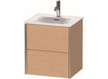 Duravit XViu Waschtisch-Unterschrank XV41310B112 51x42x55,7cm, 2 Schubkästen, champagner matt, eiche gebürstet