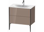 Duravit XViu Waschtisch-Unterschrank XV43020B286 81 x 59,1 x 48 cm, cappucino hochglanz, 2 Auszüge, schwarz matt