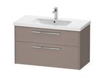 Duravit D-Code Waschtischunterschrank DC4673010430000 ,Griff Chrom, Basalt Matt, Wandhängend, Schubkästen 2, 984x555x460 mm