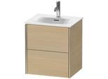 Duravit XViu Waschtisch-Unterschrank XV41310B171 51x42x55,7cm, 2 Schubkästen, champagner matt, mediterrane eiche