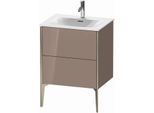 Duravit XViu Waschtisch-Unterschrank XV43000B186 61 x 59,1 x 48 cm, cappucino hochglanz, 2 Auszüge, champagner matt