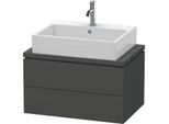Duravit L-Cube Waschtisch-Unterschrank LC580604949 72 x 47,7 cm, graphit matt, für Konsole, 2 Schubkästen