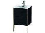 Duravit XViu Waschtisch-Unterschrank XV40690B116 51x42x59,1cm, 2 Auszüge, champagner matt, Eiche schwarz