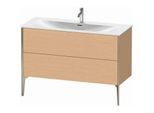Duravit XViu Waschtisch-Unterschrank XV43040B112 121 x 59,1 x 48 cm, eiche gebürstet, 2 Auszüge, champagner matt