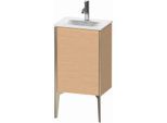 Duravit XViu Waschtisch-Unterschrank XV4068LB112 43x31x59,1cm, 1 Tür, champagner matt, links, eiche gebürstet