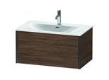 Duravit XViu Waschtisch-Unterschrank XV40340B221 81 x 39,7 x 48 cm, nussbaum dunkel, 1 Auszug, schwarz matt