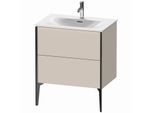 Duravit XViu Waschtisch-Unterschrank XV43010B291 71 x 59,1 x 48 cm, taupe matt, 2 Auszüge, schwarz matt