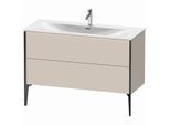 Duravit XViu Waschtisch-Unterschrank XV43040B291 121 x 59,1 x 48 cm, taupe matt, 2 Auszüge, schwarz matt