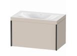 Duravit XViu Waschtisch-Unterschrank XV4610NB291C 80x48cm, 1 Auszug, schwarz matt, Rahmen C, taupe matt