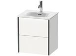 Duravit XViu Waschtisch-Unterschrank XV41310B218 51x42x55,7cm, 2 Schubkästen, schwarz matt, weiß matt