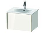 Duravit XViu Waschtisch-Unterschrank XV40320B185 61 x 39,7 x 48 cm, weiß hochglanz, 1 Auszug, champagner matt
