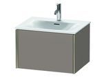Duravit XViu Waschtisch-Unterschrank XV40320B143 61 x 39,7 x 48 cm, basalt matt, 1 Auszug, champagner matt