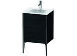 Duravit XViu Waschtisch-Unterschrank XV40690B216 51x42x59,1cm, 2 Auszüge, schwarz matt, Eiche schwarz