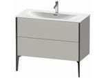 Duravit XViu Waschtisch-Unterschrank XV43030B207 101 x 59,1 x 48 cm, betongrau matt, 2 Auszüge, schwarz matt