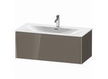 Duravit XViu Waschtisch-Unterschrank XV40350B189 101 x 39,7 x 48 cm, flannel grey hochglanz, 1 Auszug, champagner matt