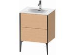 Duravit XViu Waschtisch-Unterschrank XV43000B212 61 x 59,1 x 48 cm, eiche gebürstet, 2 Auszüge, schwarz matt