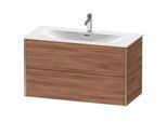 Duravit XViu Waschtisch-Unterschrank XV41350B179 101 x 55,7 x 48 cm, nussbaum natur, 2 Schubkästen, champagner matt