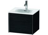 Duravit XViu Waschtisch-Unterschrank XV40310B216 51x42x39,7cm, 1 Auszug, schwarz matt, Eiche schwarz