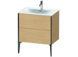 Duravit XViu Waschtisch-Unterschrank XV43010B230 71 x 59,1 x 48 cm, Eiche natur, 2 Auszüge, schwarz matt