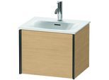 Duravit XViu Waschtisch-Unterschrank XV40310B230 51x42x39,7cm, 1 Auszug, schwarz matt, Eiche natur