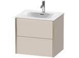 Duravit XViu Waschtisch-Unterschrank XV41320B191 61 x 55,7 x 48 cm, taupe matt, 2 Schubkästen, champagner matt