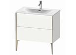 Duravit XViu Waschtisch-Unterschrank XV43020B118 81 x 59,1 x 48 cm, weiß matt, 2 Auszüge, champagner matt