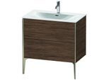 Duravit XViu Waschtisch-Unterschrank XV43020B121 81 x 59,1 x 48 cm, nussbaum dunkel, 2 Auszüge, champagner matt