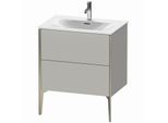 Duravit XViu Waschtisch-Unterschrank XV43010B107 71 x 59,1 x 48 cm, betongrau matt, 2 Auszüge, champagner matt
