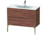 Duravit XViu Waschtisch-Unterschrank XV43030B179 101 x 59,1 x 48 cm, nussbaum natur, 2 Auszüge, champagner matt