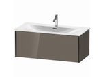 Duravit XViu Waschtisch-Unterschrank XV40350B289 101 x 39,7 x 48 cm, flannel grey hochglanz, 1 Auszug, schwarz matt