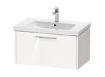 Duravit D-Code Waschtischunterschrank DC4667010220000 Griff Chrom, Weiß Hochglanz, Wandhängend, Auszug 1, 784x400x460 mm