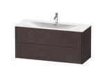 Duravit XViu Waschtisch-Unterschrank XV41360B272 121 x 55,7 x 48 cm, eiche dunkel gebürstet, 2 Schubkästen, schwarz matt