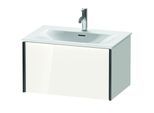 Duravit XViu Waschtisch-Unterschrank XV40330B222 71 x 39,7 x 48 cm, weiß hochglanz, 1 Auszug, schwarz matt