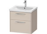 Duravit D-Code Waschtischunterschrank DC4670010910000 ,Griff Chrom, Taupe matt, Wandhängend, Schubkästen 2, 584x555x460 mm