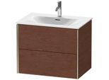 Duravit XViu Waschtisch-Unterschrank XV41330B113 71 x 55,7 x 48 cm, amerikanischer nussbaum, 2 Schubkästen, champagner matt