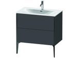 Duravit XViu Waschtisch-Unterschrank XV43020B249 81 x 59,1 x 48 cm, graphit matt, 2 Auszüge, schwarz matt