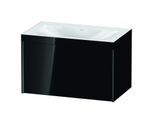 Duravit XViu Waschtisch-Unterschrank XV4610NB240C 80x48cm, 1 Auszug, schwarz matt, Rahmen C, schwarz hochglanz
